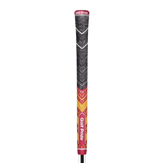 Golf Pride MCC Teams Plus4 Golf Grips -Standard-Dark Red/Yellow