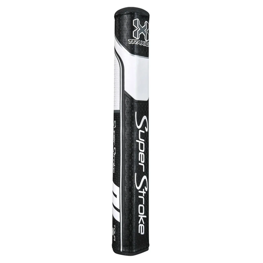 SuperStroke Traxion Tour 5.0 Putter - Non-tapered 0.580" Black/White - Super Jumbo Golf Grips