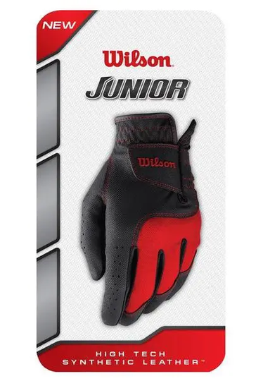 Golfhandskar - Wilson Juniorhandske-Svart/Röd-Medium-Vänster