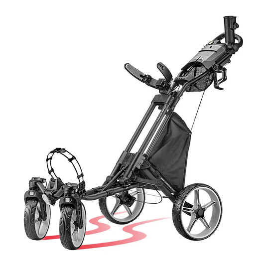 CaddyTek ONE TOUR Quickfold - 4 Hjul Golfvagn -Mörkgrå