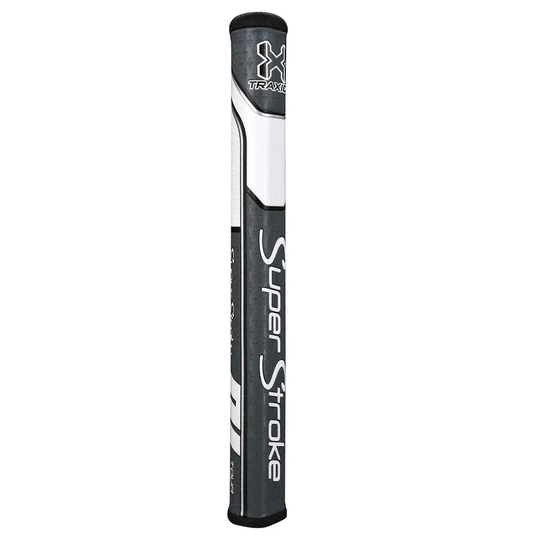 SuperStroke Traxion Tour 2.0 Putter - Non-tapered 0.580" White/Grey - Midsize Golf Grips