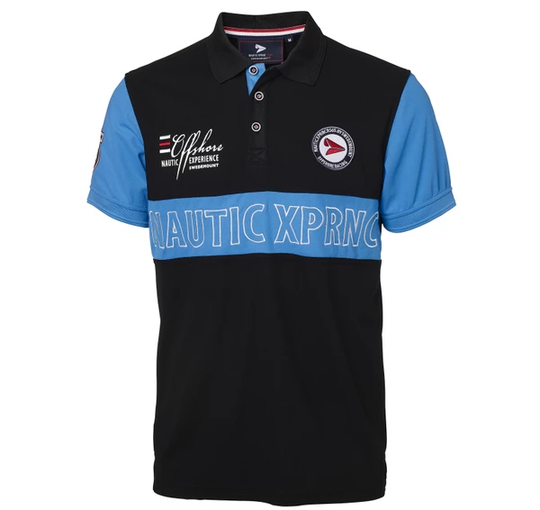 Baltic Sea Piké, Black/Sea Blue, S, Golfpikéer