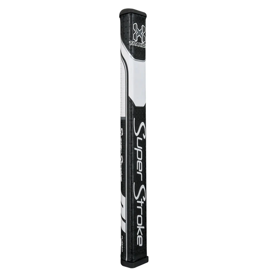 SuperStroke Traxion Flatso 1.0 Putter - Non-tapered 0.580" Black/White - Golf Grips
