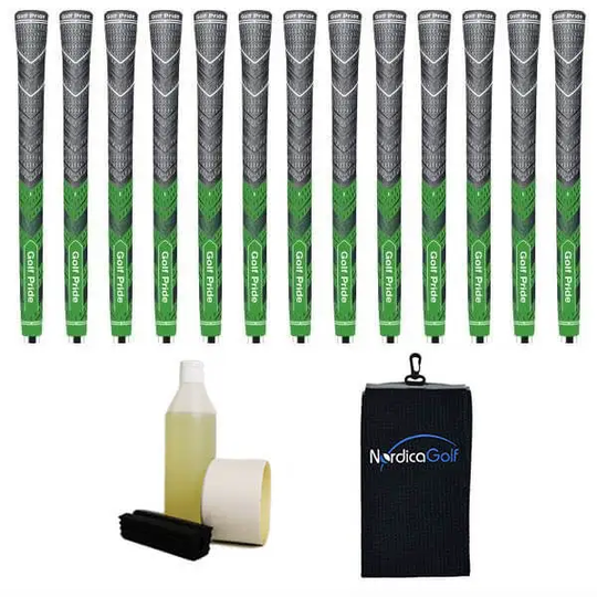 Golf Pride New Decade MultiCompound MCC Plus4 Green Greppkit - 13 grepp, klämma, vätska, tejp, handduk