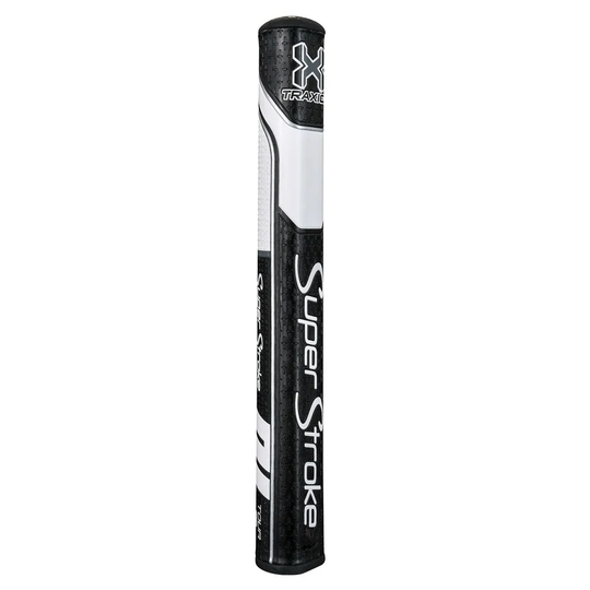 SuperStroke Traxion Tour 3.0 Putter - Non-tapered 0.580" Black/White - Jumbo Golf Grips
