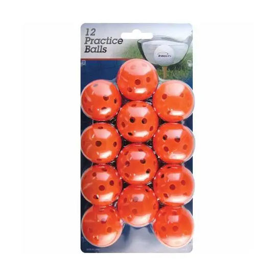 Intech Golf Practice Balls with Holes, 12 Pack