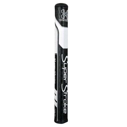 SuperStroke Traxion Tour 2.0 Putter - Non-tapered 0.580" Black/White - Midsize Golf Grips