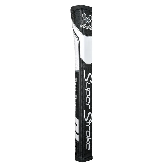 SuperStroke Traxion Pistol GT 2.0 Putter - Non-tapered 0.580" Black/White - Midsize Golf Grips