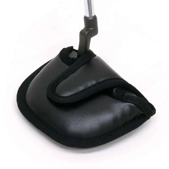 Headcover för Mallet Putters i Syntetiskt Läder-Svart Standard