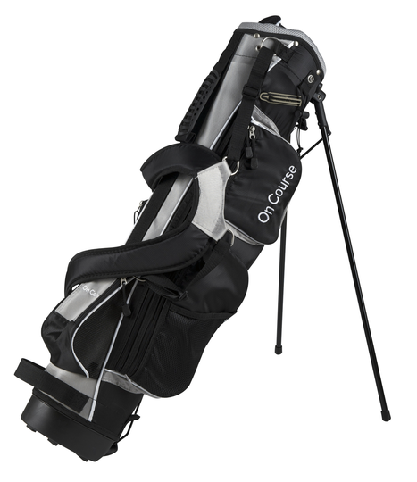 On Course Junior Standbag 6" Black/Silver
