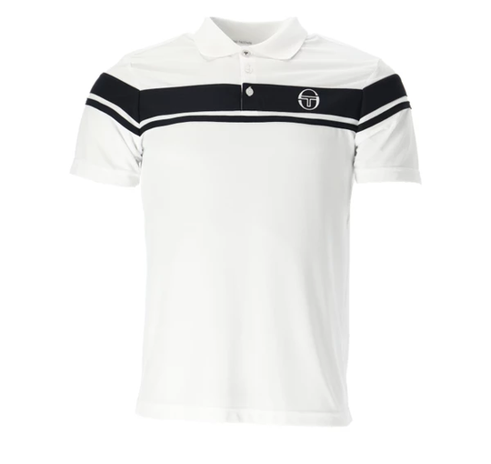 Young Line Pro Polo, White/Navy, L, Golfpikéer