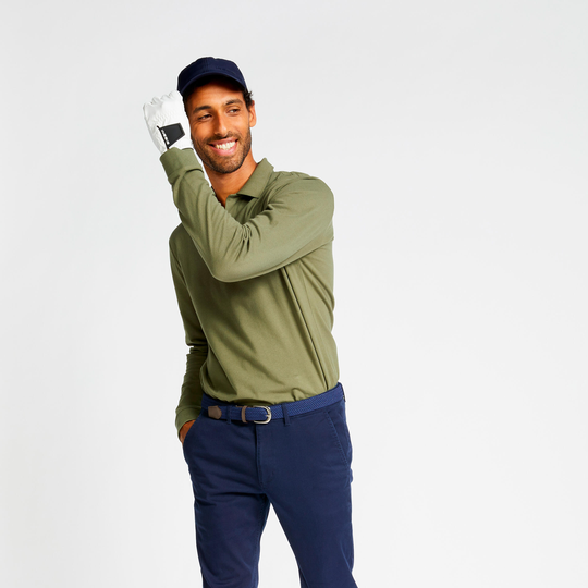 Pikétröja Lång Ärm Golf Mw500 Herr