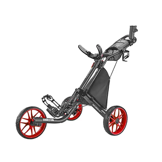 Caddytek EZ TOUR Quickfold Golfvagn med 3 Hjul - Röd